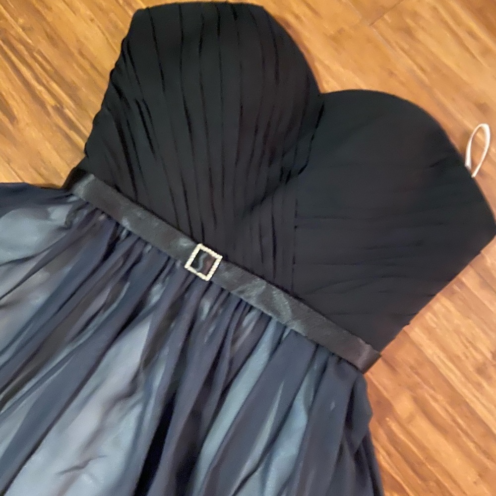 Ombré evening gown in black and white